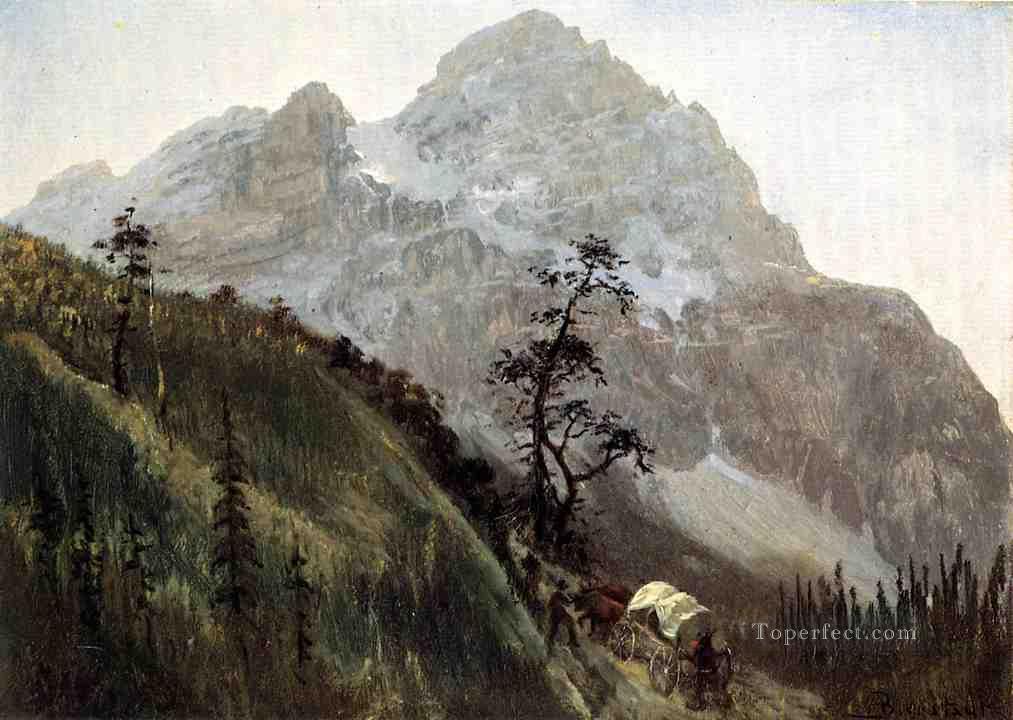 Western Trail the Rockies Albert Bierstadt Oil Paintings